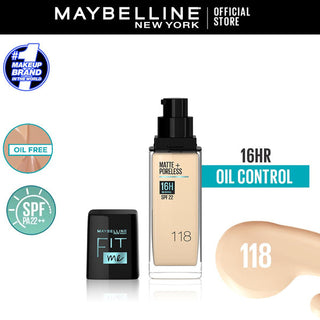 Maybelline New York Fit Me Matte & Poreless Liquid Foundation ( Glass )