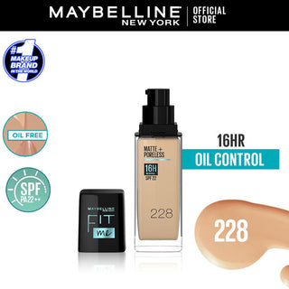 Maybelline New York Fit Me Matte & Poreless Liquid Foundation ( Glass )