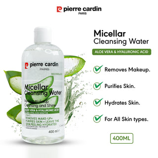 Cleansing Micellar Water 400ml - With Aloe Vera & Hyaluronic Acid