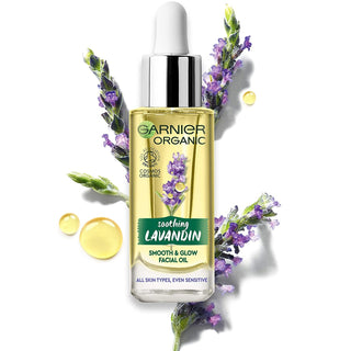 Garnier Organic Soothing Lavandin Facial Oil for Healthy Smooth and Glowing Skin