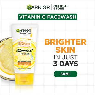 Garnier Skin Active Bright Complete Face Wash 50ml For Brighter Skin