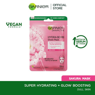 Garnier Skin Active Hydra Bomb Sakura Tissue Face Mask Hydrating & Glow Boosting