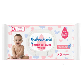 Johnsons Baby Gentle All Over Wipes 72Pcs