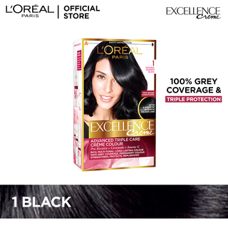 L'Oréal Paris Excellence Creme - 1 Black Hair Color