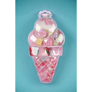 Penguins Baby Girl Cone Hair Ties & Hair Clip Set