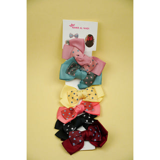 Penguins Girls Bow Hair Clip Multicolor Pack Of 6