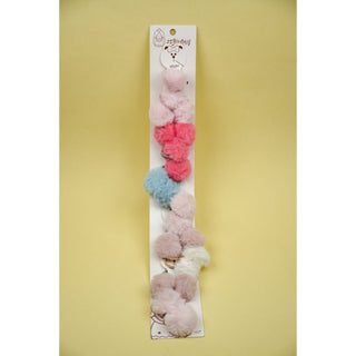 Penguins Girls Fluffy Hair Ties Pack Of 8