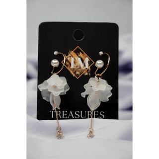 TM Treasures by Meeru Earrings - White